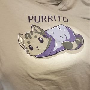 TeeTurtle Purrito 3XL Men's Unisex Tee Shirt